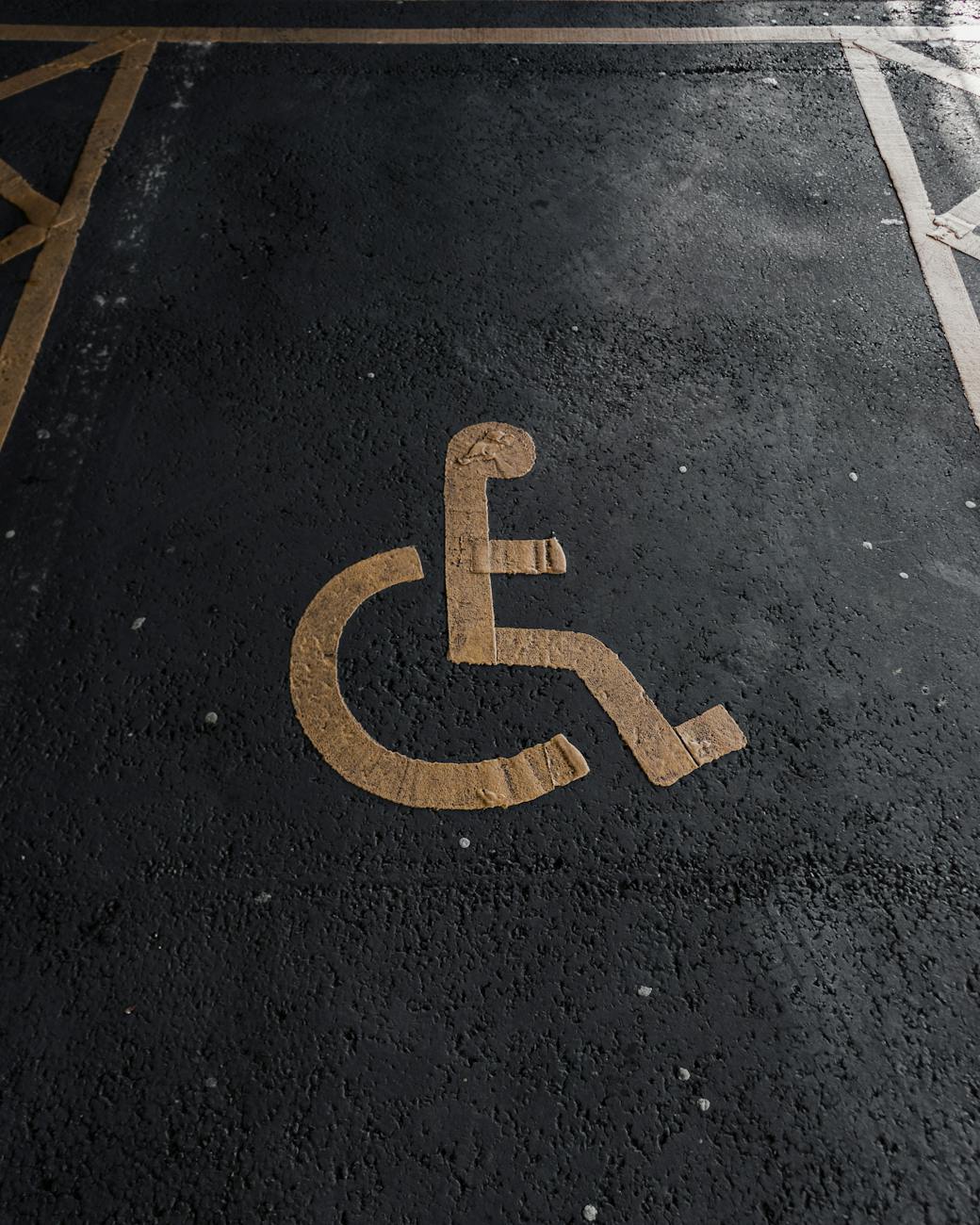 road marking on a parking space